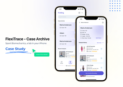 FlexiTrace - Case Archive add profile bottom navigation cards case study components edit profile fitness healthcare mobile app profile profile card profile design profiling sport ui user profile ux