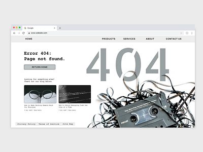 Daily UI #008 - 404 Error Page 404 dailyui mockup website