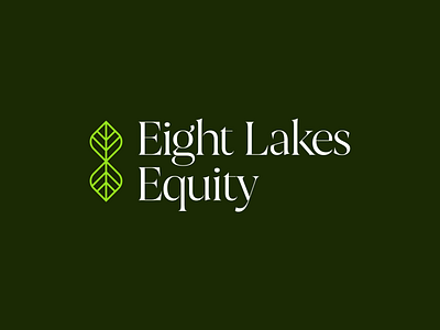 Eight Lakes Equity Branding branding clean colorful elegant geometric green growth leaf lime logo nature private equity