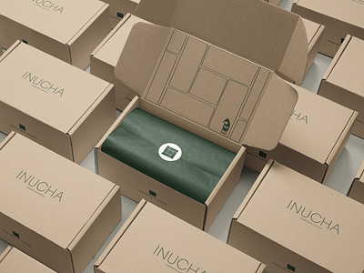 Packaging Design For Inucha Ceremonial Matcha box design brand design brand direction brand identity branding design graphic design luxury branding matcha matcha brand matcha branding minimalist packaging packaging design sticker design