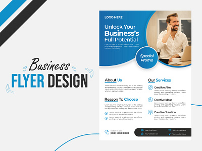 Corporate Business Flyer Design ads advertising blue brand identity branding business corporate design flyer graphic design handout leaflet marketing pamphlet promo promotion