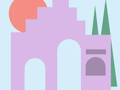 The Pastel Palace flatdesign graphic design illustration pastel