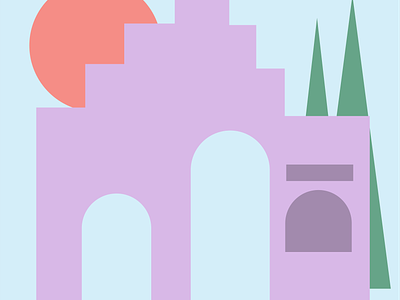 The Pastel Palace flatdesign graphic design illustration pastel