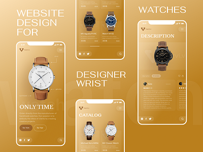 Website design concept for designer wrist watches branding design uiux design uiuxdesign веб дизан