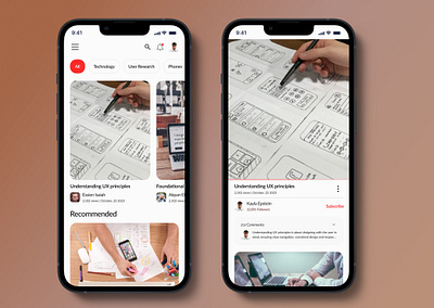 YouTube Redesign - Video Sharing Application figma hng interaction design redesign ui ui design uiux user research ux laws ux principles video sharing video streaming youtube