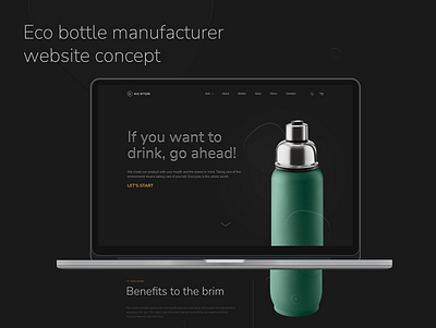 Eco bottle manufacturer website concept branding design uiux design uiuxdesign веб дизан