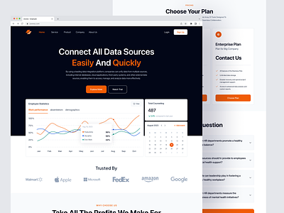 Zowwa Landing Page For Company analytics business company corporate data design design web easy graph landingpage management source stat web web design website