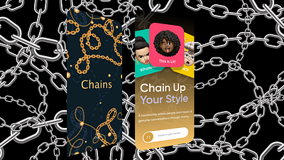 Chains graphic design motion graphics ui