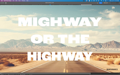 "MIGHWAY OR THE HIGHWAY" animation highway kinetictypography motion graphics text animation type animation typography