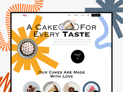 Cake Shop Landing Page cake cake shop cooking design food graphic design landing landing page ui ux web website