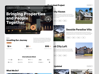 UrbanEstate - Property Agency Landing Page agency architecture clean design landing page property real estate ui ui design web design website