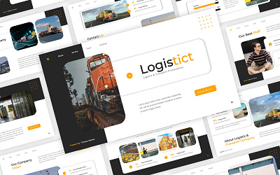 Logistict - Logistic & Transport PowerPoint Template agency animation business deliver delivery design graphic design logistical logistict package powerpoint presentation professional transport transportation typography ui