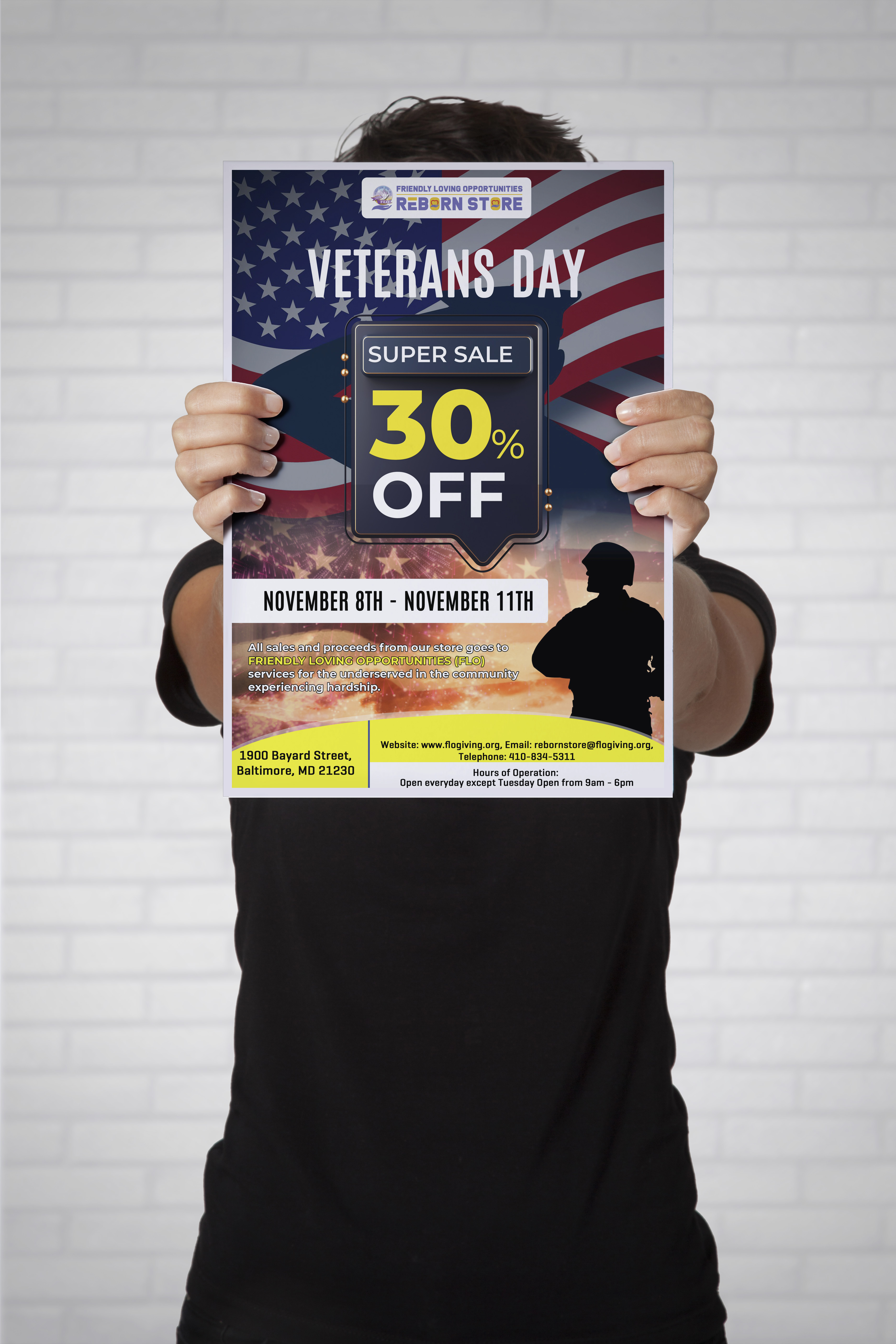 Flyer Design for NGO Veterans Day Sale by Gurdip Singh on Dribbble