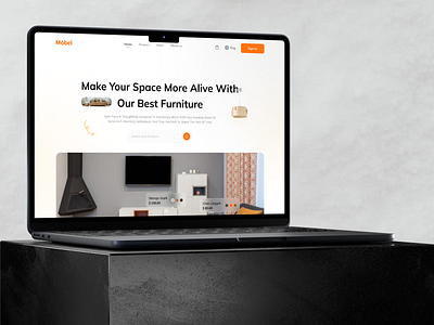 Möbel - Furniture Landing page chair futniture interior landing page mebel mockup table ui uiux design ux web web design