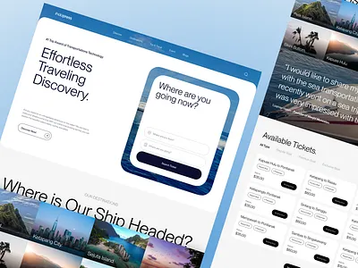 Indopress | Speed Boat Booking Web Design clean design elegant landing page mockup modern neat sea transportations ui uiux ux web design website