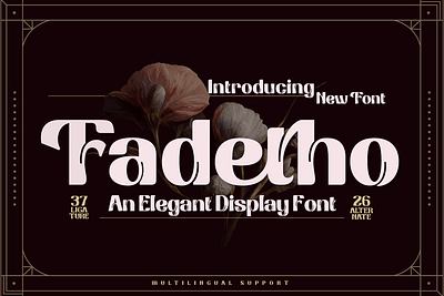 Fadetho | Display Font news