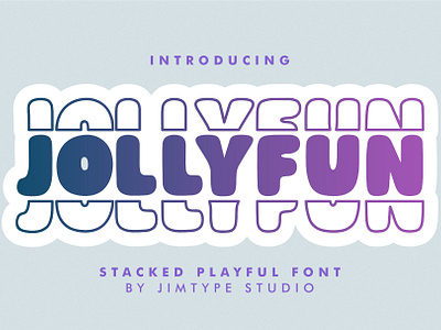 Jollyfun – Stacked Font – Display Font branding design font design fonthandwriting handlattering illustration letteringfont script lettering typography ui