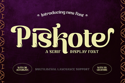 Piskote | Display Font typeface