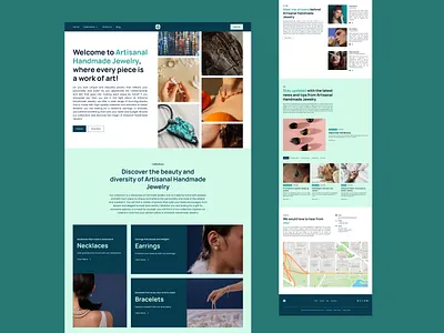 Landing page Handmade Jewelry design design app landingpage ui uidesign ux ui ux design web webdesign