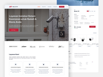 Security System Installation Service - Web Design landing page design security system ui uiux ux web design