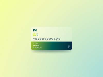 Credit Card - Daily UI Design #07 branding challenge daily dailydesignchallenge dailyuichallenge design graphic design illustration logo ui