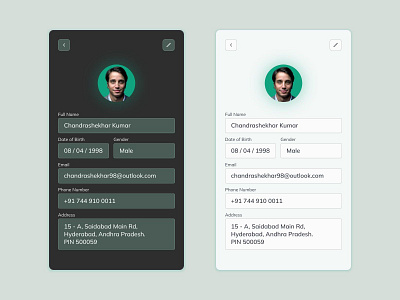 Profile Screen - Daily UI Design #10 graphic design ui ux