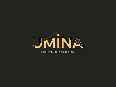 Umina Lighting Solution - Logotype bold brand branding bulb business company dark design identity lamp letter i light lighting logo design logotype modern outline simple solution typeface