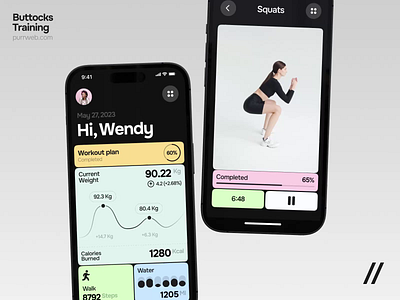 Fitness Mobile iOS App android animation app app design app interaction dashboard design design ui fitess ios mobile mobile app motion online sport statistics ui ux video workout