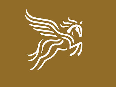 LOGO - PEGASUS branding design fly graphic design hercule heroe horse icon identity illustration logo marks monster mythology pegase pegasus symbol ui zeus