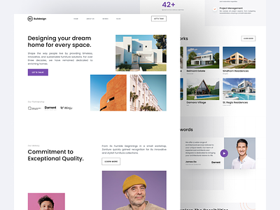 Simplicity Meets Elegance: Architectural Studio Website Redesign architectural design design studio homepage landing page portfolio simplicity small team testimonials ui website