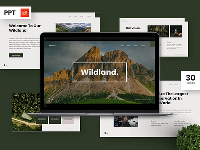 Wildland - Conservation Powerpoint Templates green portfolio powerpoint presentation recycle template