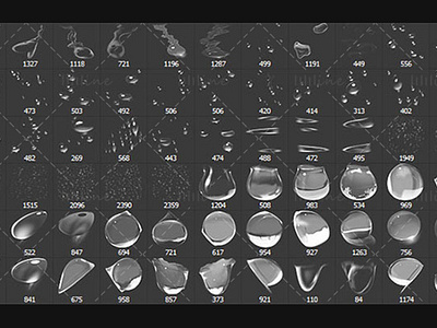 82 Water Drop PS Photoshop Brushes