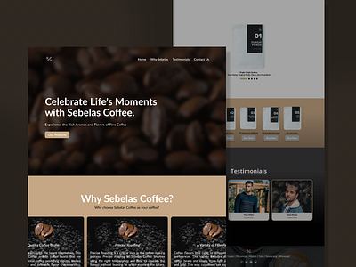 Coffee Drip Product Landing Page branding coffee figma landingpage ui