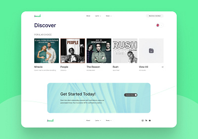 Discover Music Gallery with translation adobexd consilion design illustration landing page landing page design landing page ui ui uixdesign web page