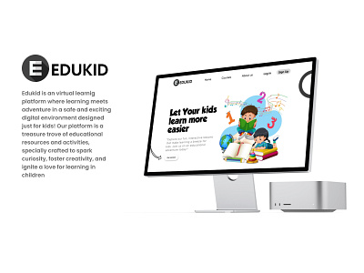 EDUKID- e learning website for kids branding figma graphic design ui ui design ui ux ux ux design webdesign