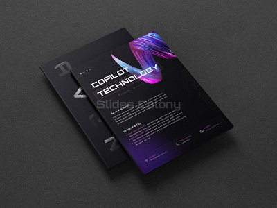 Artificial Intelligence Flyer Design artificial intelligence branding business card creative dark data management design flyer futuristic graphic design machine learning print design ui