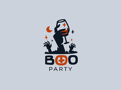 boo evil halloween horror illustration lettering logo logotype night party wine zombie