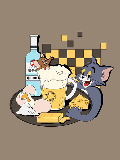 cutie alcohol graphic design illustration