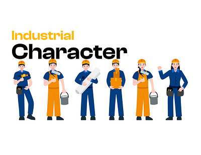 Industrial Character character creative display flat graphic design illustration industrial vector