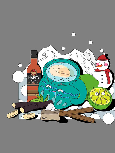 cutie alcohol graphic design illustration