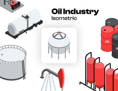 Oil Industry Isometric creative display graphic design illustration industry isometric oil vector