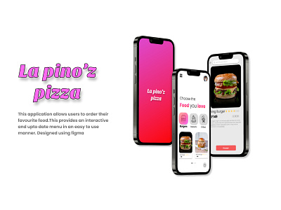 La Pino'z pizza - A food delivery app branding designing figma food food deliveru mobile design ockups ui ux