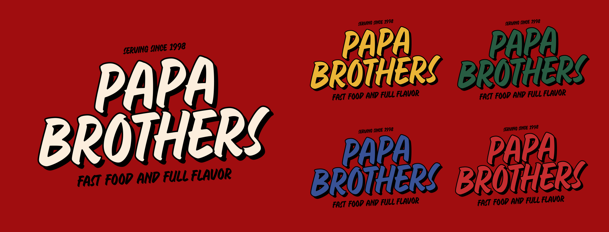 PAPA BROTHERS FAST FOOD Branding by Natalio Sasube on Dribbble