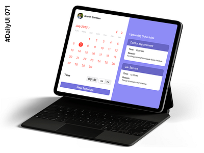 DailyUI 071 - Schedule branding ui