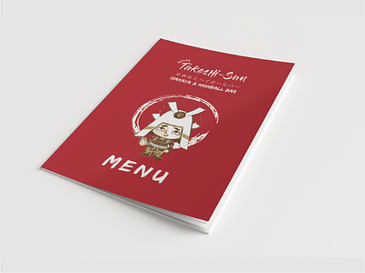 Takeshi-San Menu Design book branding cover menu graphic design japan