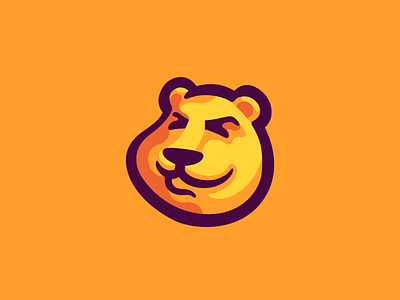 Cool Bear Logo animal bear brand branding for sale grizzly head illustration logo mark nagual design teddy bear