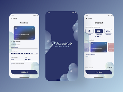 PurseHub - Credit Card Checkout | Daily UI credit card design logo mobile app payment ui uidesign