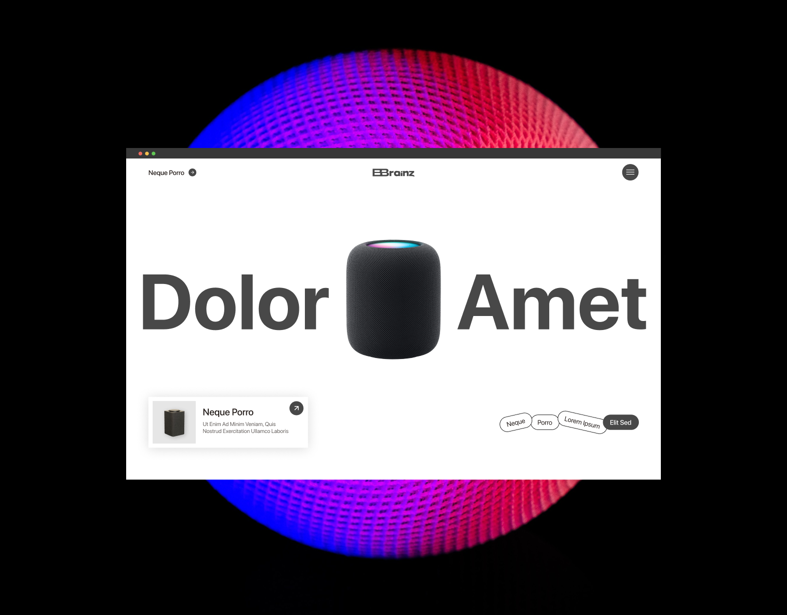 Smart Speaker Website bbrainz branding design illustration logo marketplace ui