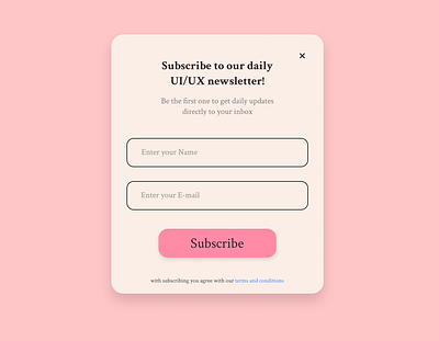 subscribe appui daily ui dailyui figma popup subscribe subscribe button subscribe form subscribe page uiux web ui