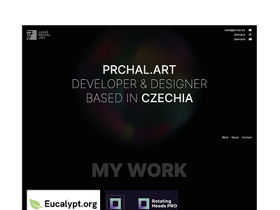 Prchal.art website | My portfolio branding graphic design ui